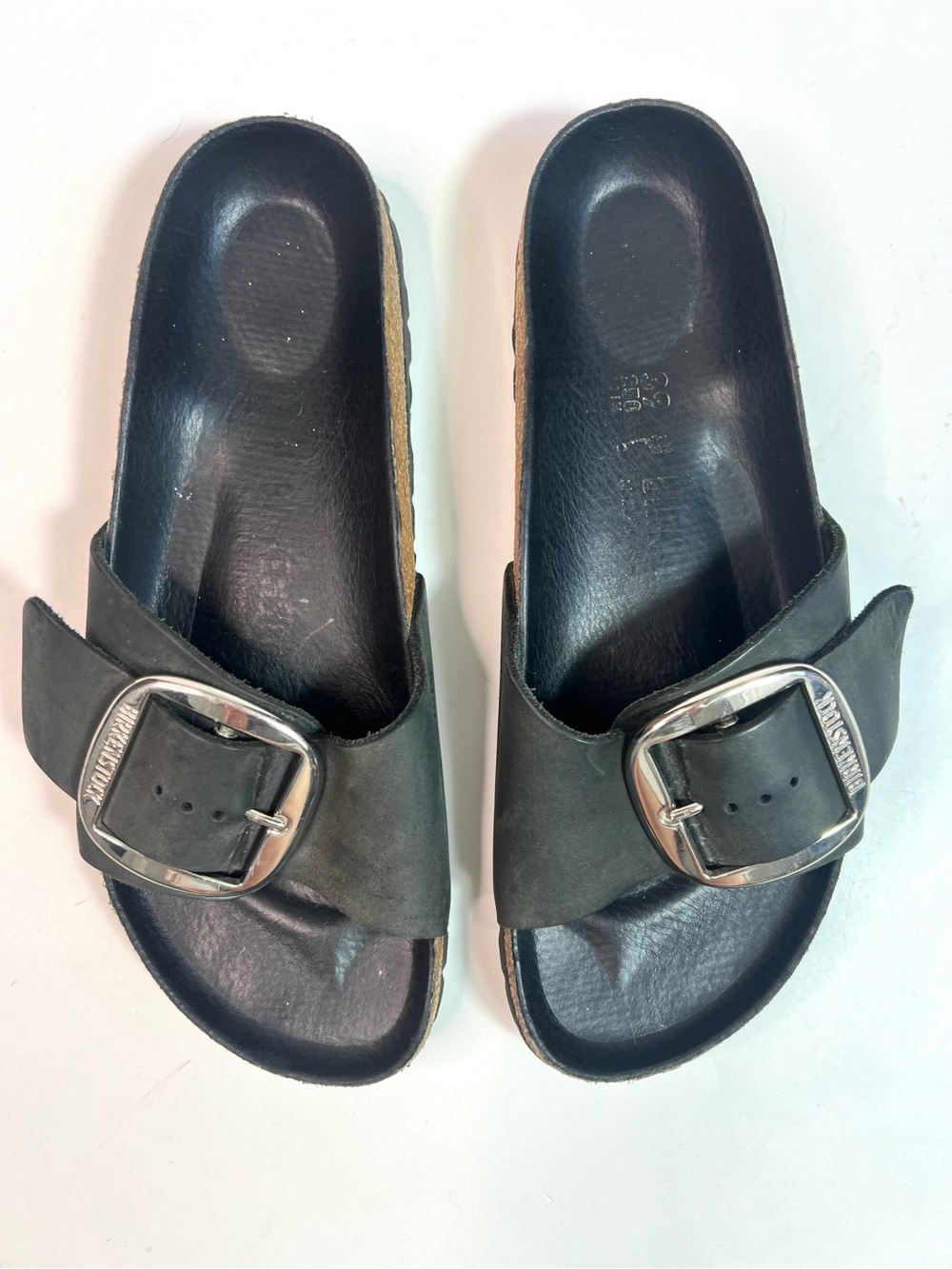 Birkenstock Madrid Big Buckle Sandals Black Size 39 - Picture 3 of 12